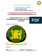 Aplicacion de la 1ra y 2da ley de la termodinámica a un horno de fundicion