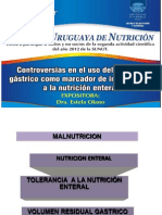 Controversias en El Uso Del Residuo Gastrico Como Marcador de Intolerancia A La Nutricion Enteral PDF