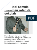 Perkenal Semula Hukuman Rotan Di Sekolah