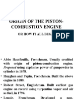 Origin of The Piston-Combustion Engine