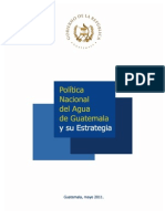 Política Nacional Del Agua de Guatemala
