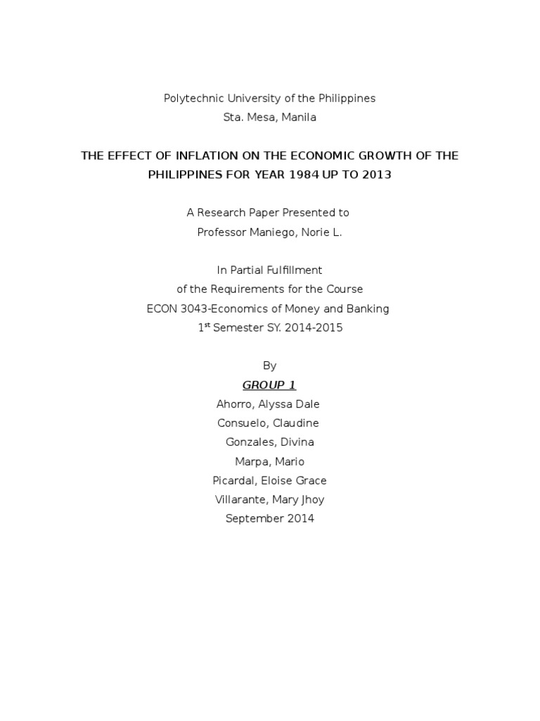 Inflation's Impact on Philippine Growth | PDF | Inflation | Economic Growth