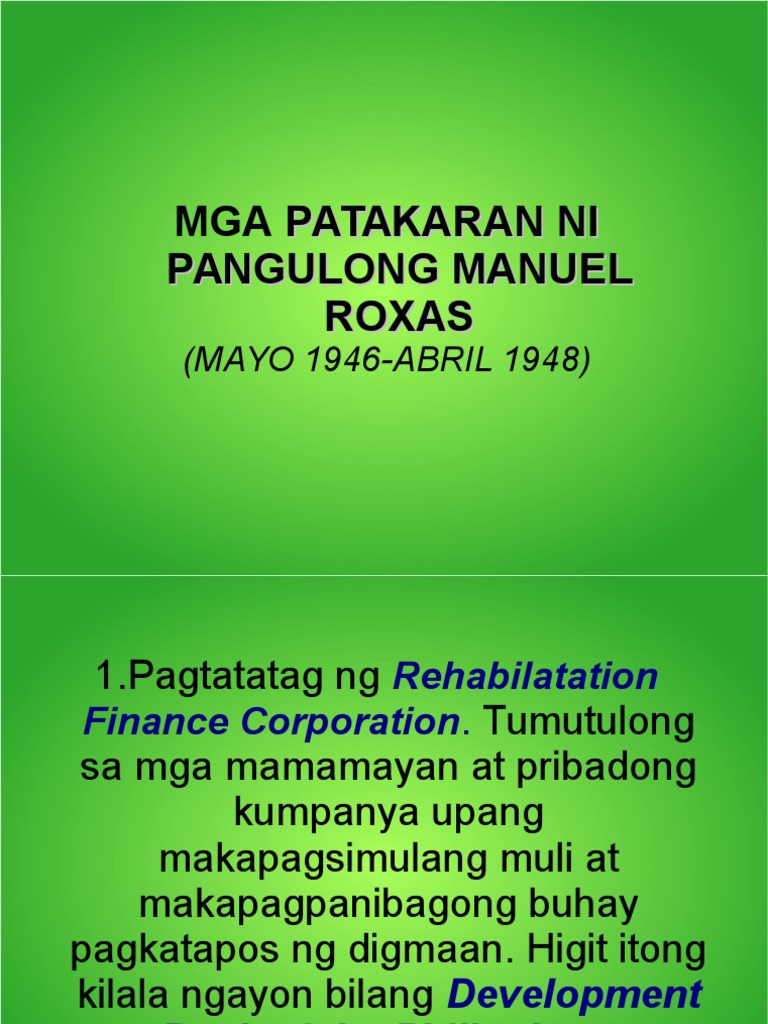 Manuel Roxas | PDF