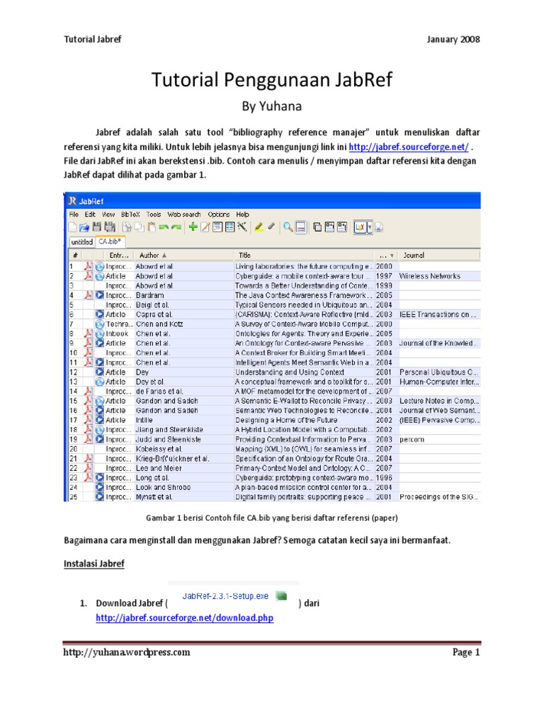 Tutorial Lengkap Penggunaan JabRef | PDF