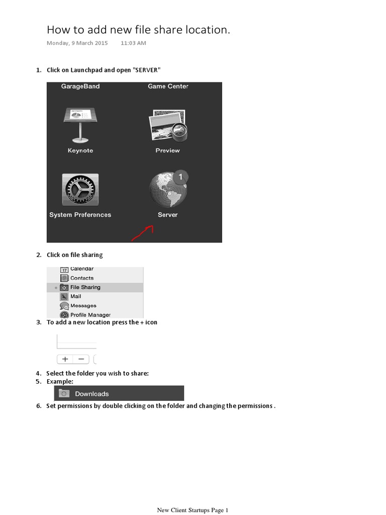 How To Add New File Share Location | PDF | Computers