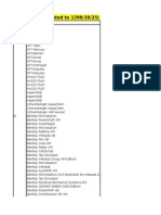 List of Software