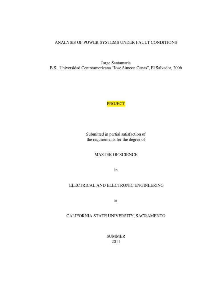 Power System Fault Analysis Techniques | PDF | Physical Quantities ...