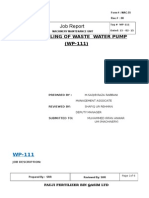 Job Report: Overhauling of Waste Water Pump (WP-111)