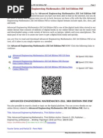 Advanced Engineering Mathematics Zill 3rd Edition PDF GLVNG