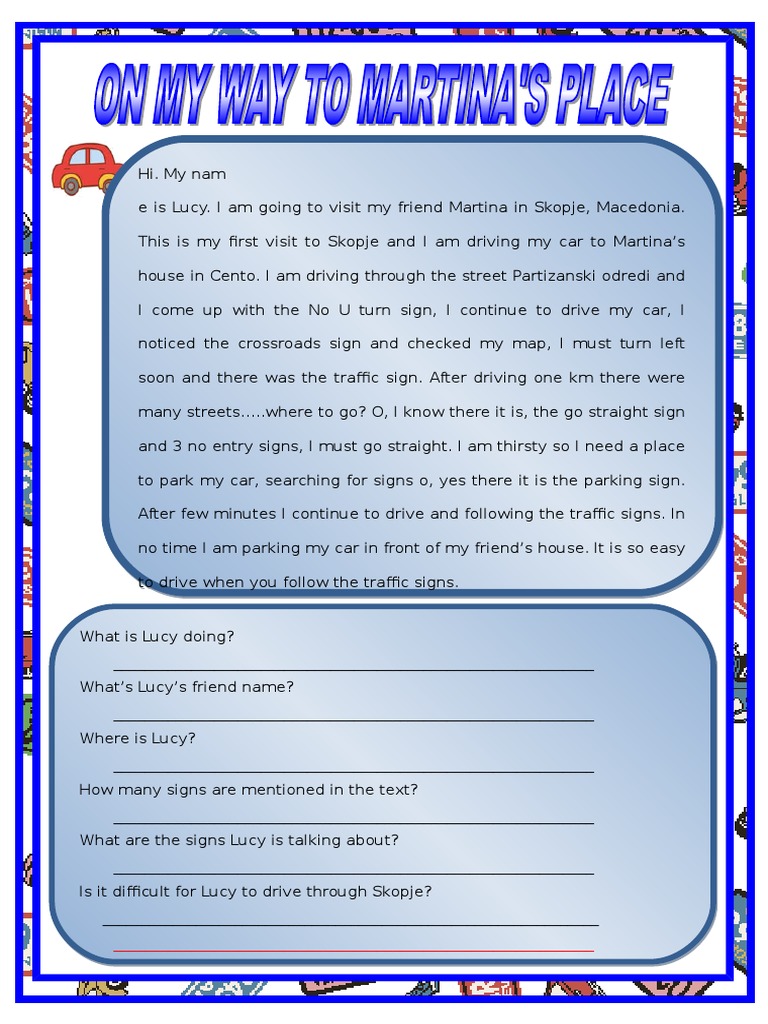 Road Signs Reading Comprehension Lessons Road Signs K vrogue.co