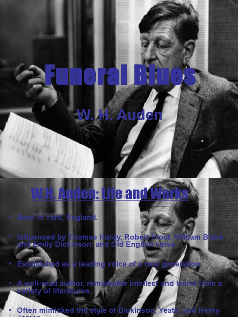 Funeral Blues Funeral Poetry