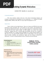 PHP, MySQL, JavaScript Course Outline WCSD-301