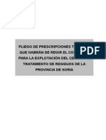Pliego de Prescripciones Tecnicas CTR Soria 22-06-05