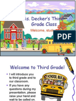 Ms. Decker's Third-Grade Class: Welcome, Students!