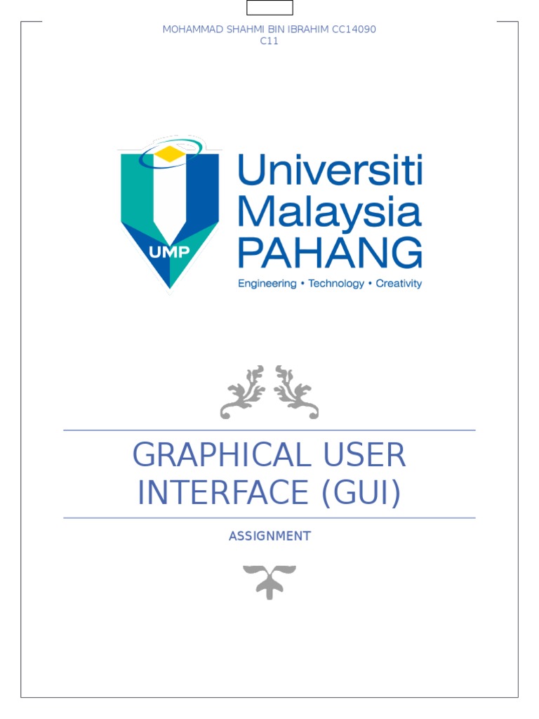 GUI Assignment by Mohammad Shahmi | PDF