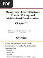 Management Control Systems, Transfer Pricing, and Multinational Considerations 22