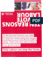 Scottish Labour leaflet