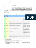 Adjective Order Guide