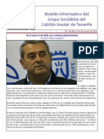 Boletín del Grupo Socialista del Cabildo de Tenerife 116. 2 - 8 de marzo 2015