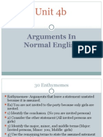 Arguments in Normal English