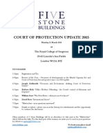 Court of Protection Update 2015: at The Royal College of Surgeons 35-43 Lincoln's Inn Fields London WC2A 3PE