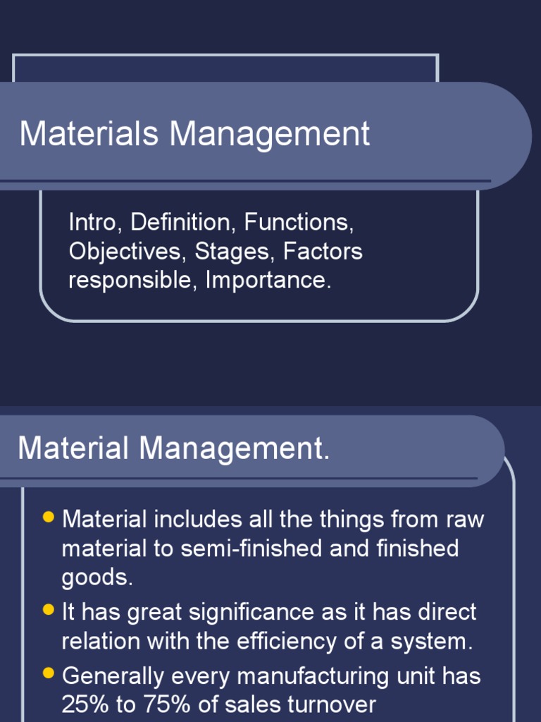 Strategic Material Management Overview | PDF | Procurement | Value ...