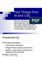 First Things First: Ia and Css