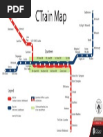Calgary C-Train Map and Stops | PDF | Passenger Rail Transport | Rapid ...