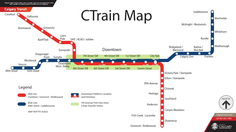 Calgary CTrain Map Overview | PDF