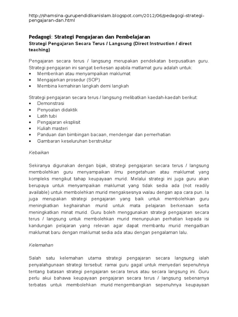 Startegi Berpusatkan Bahan Pdf