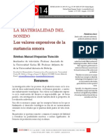 Icono14. #13. La Materialidad Del Sonido. Los Valores Expresivos de La Sustancia Sonora