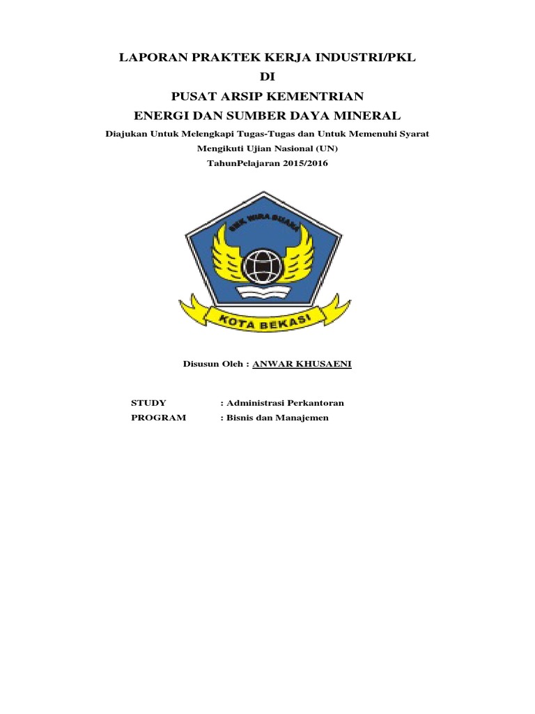 Contoh Laporan Pkl Smk Administrasi Perkantoran Berbagai Contoh