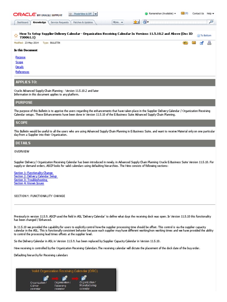 Supplier Delivery Calendar Setup Guide | PDF | Software Bug | Sql