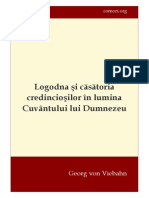 Logodna Şi Căsătoria Credincioşilor În Lumina Cuvântului Lui Dumnezeu