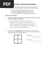 One and Two Factor Crosses