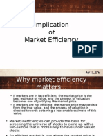 Implication of Market Efficiency