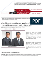 Our biggest asset is our people – Suneeth Katarki & Srinivas Katta, IndusLaw
