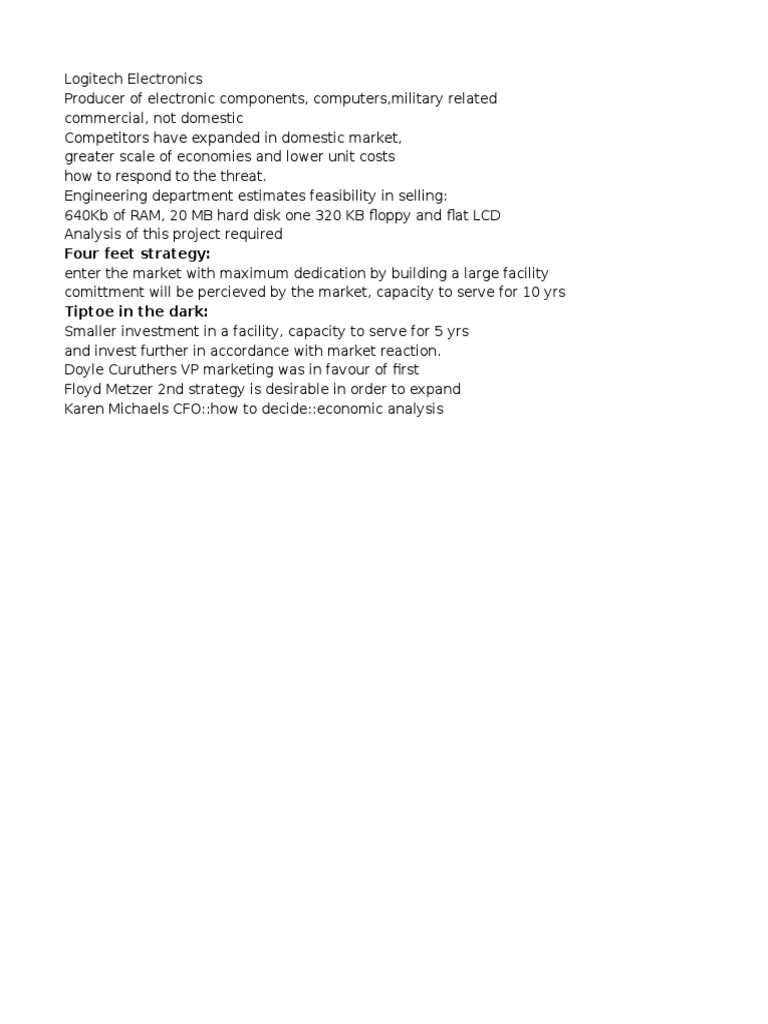 Logitech Market Strategy Analysis | PDF