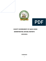 County Government of Uasin Gishu Departmental Annual Reports 2013/2014