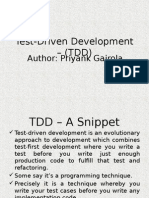 Test Driven Development - (TDD)