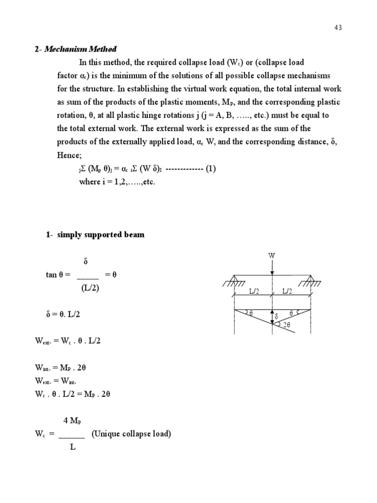 Collapse Load Calculation Method | PDF