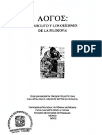 Logos, Heraclito y Los Origenes de La Filosofia - Enrique Hülsz Piccone - UNAM