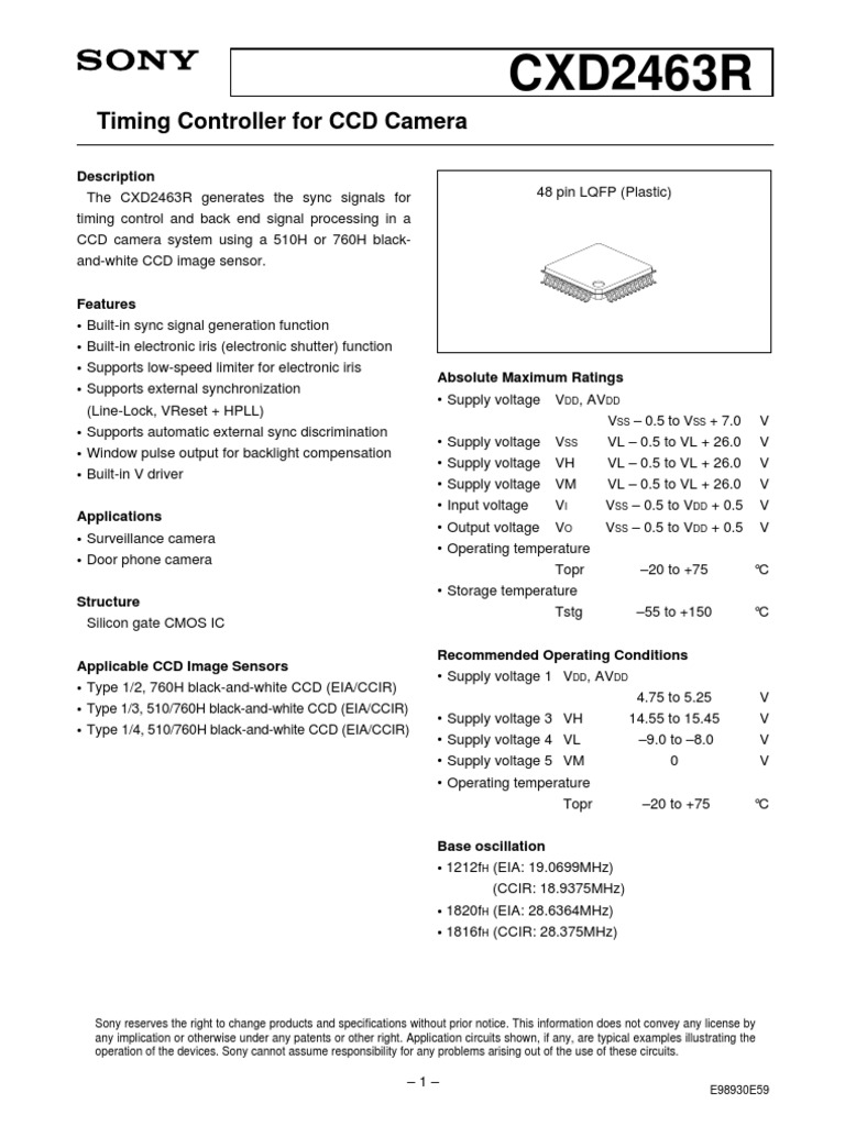 CCD Camera Timing Controller Overview | PDF | Charge Coupled Device ...