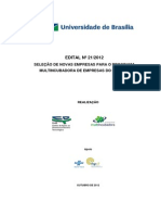 2o Edital de Selecao 2012 Multincubadora de Empreas CDT UnB