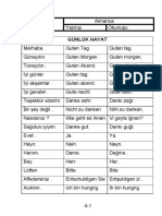 Almanca Günlük Konusma