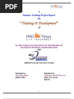 Download ING Vysya Life Insurance project report on Training and Devlopment by mss_singh_sikarwar SN25842534 doc pdf