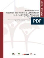 Iniciativas Para Reducir La Deforestacion Andino Amazonica