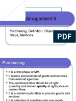 Materials Management II