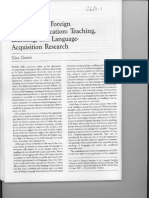 Language Education: Gaching, Acquisition Research