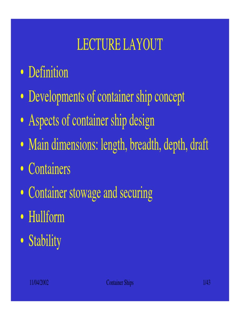 Container Ship Pdf Containerization Ships